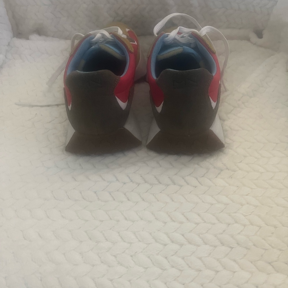Vibrant Red and Gold Women's Athletic Shoes - Picture 3 of 13